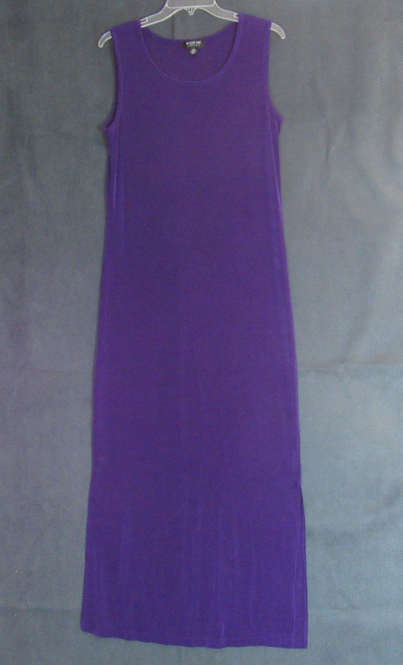 August Max Dress Womens Size 1 Purple Bodycon Maxi Stretch Evening Sexy